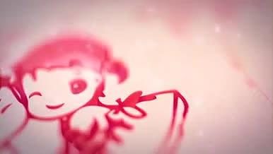原创插画典雅水墨折扇花瓣中式婚礼开场模板视频的预览图